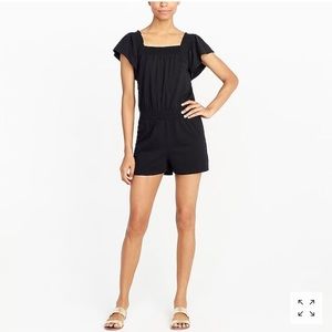NWT Black J Crew smocked romper size small